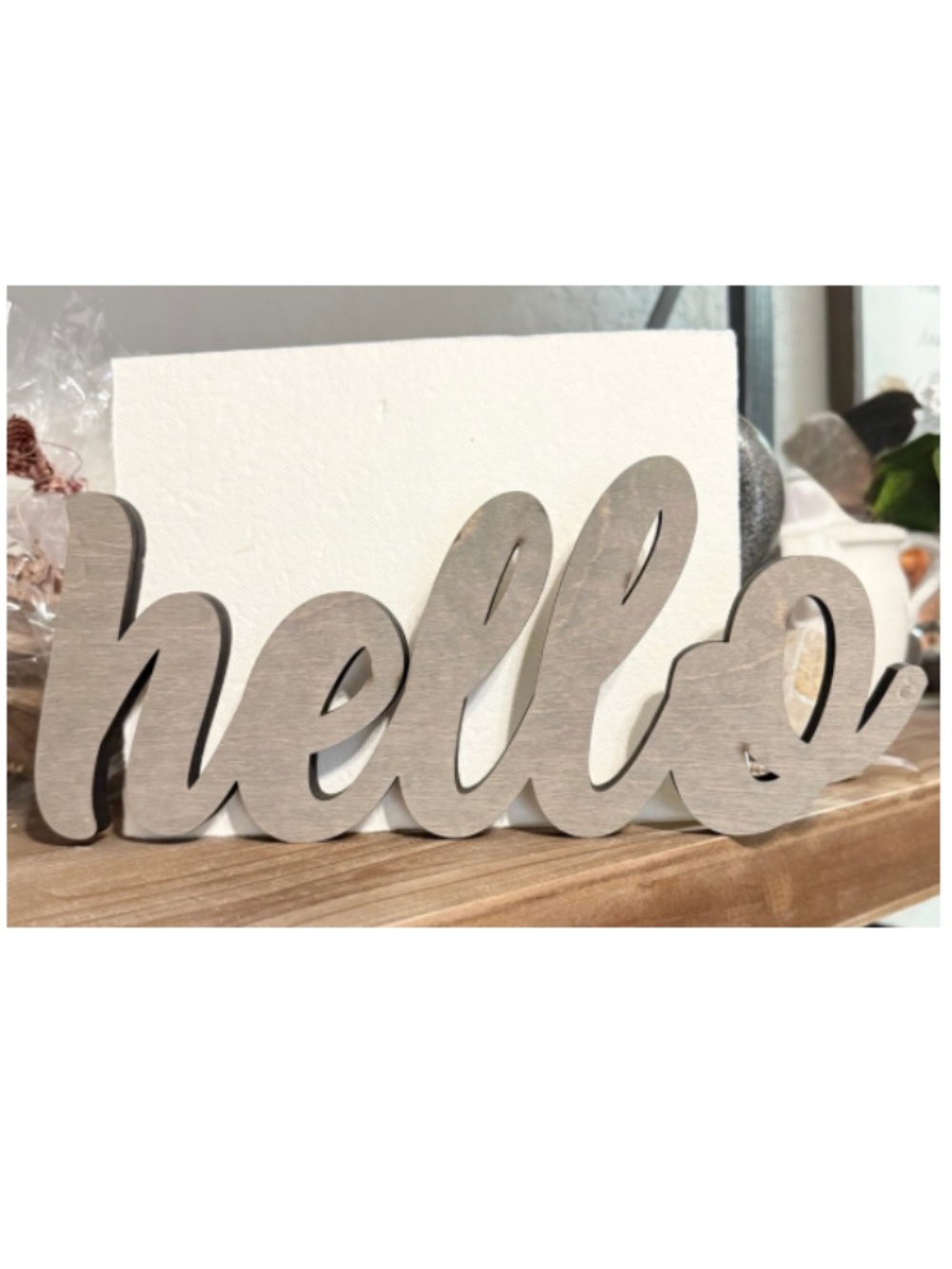 "HELLO" Word Sign Sitter